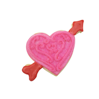 R&M Heart & Arrow Cookie Cutter 4" - Red
