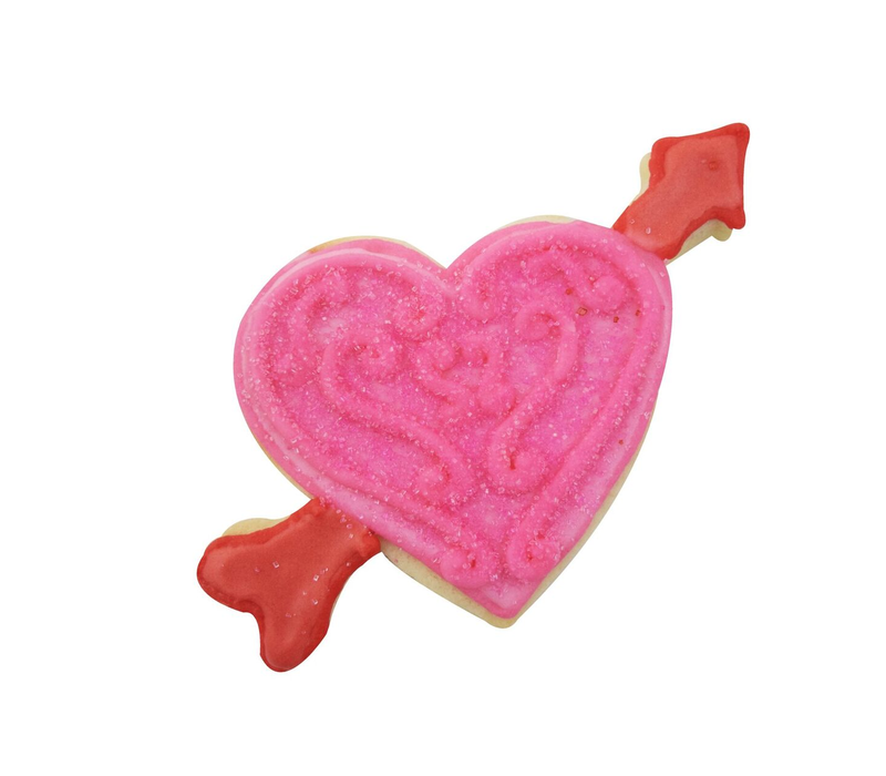 (Discontinued) R&M Heart & Arrow Cookie Cutter 4" Red