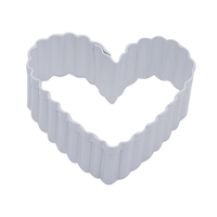 1144/WS--R&M, Fluted Heart 2.5" White (single)
