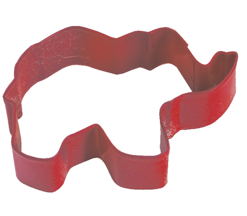 R&M Elephant Cookie Cutter 3.5"- Red