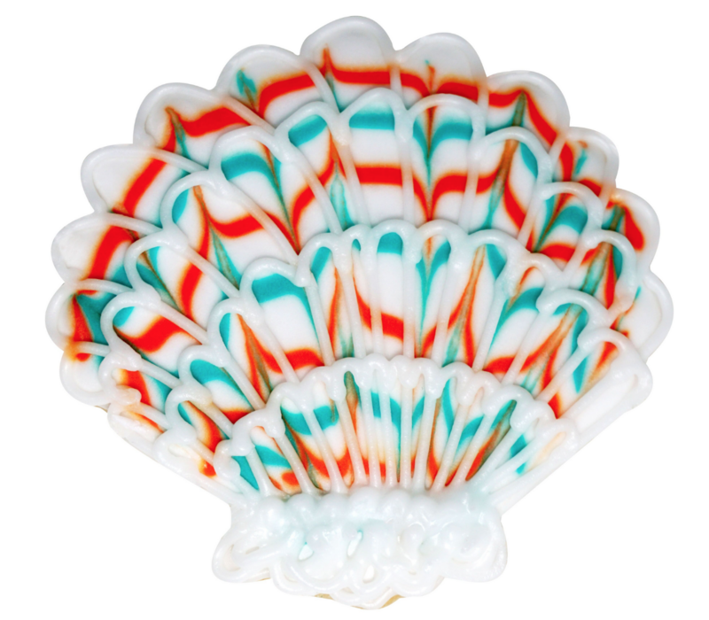 R&M Sea Shell Cookie Cutter 3" White