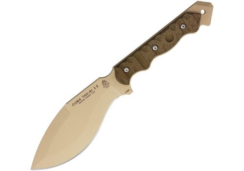 TOPS Tops Cuma Tak-RI- Green Canvas Micarta, 1095 Carbon Steel