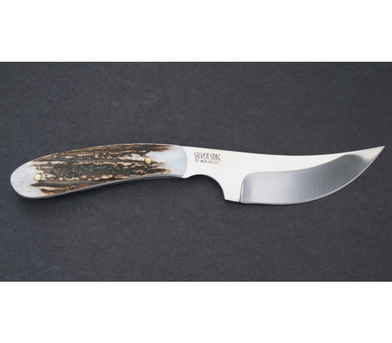 Silver Stag Smith Slab Antler Slab Handle, D2 Steel