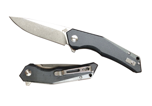 B'yondEDC B'yond EDC Arch Flipper Black G10 Handle, D2 Steel