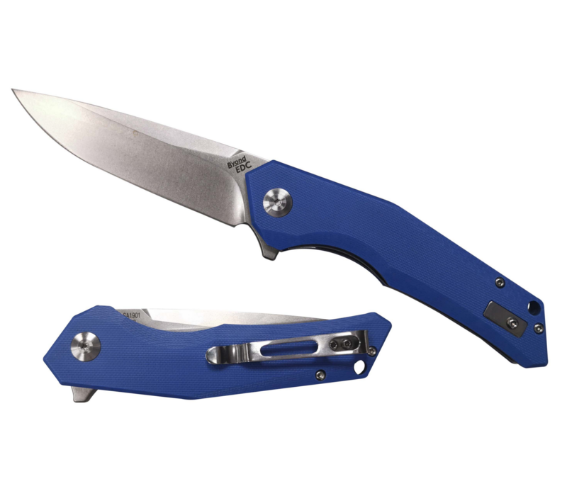 B'yond EDC Arch Flipper Blue G-10, D2 Steel