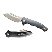 B'yond EDC Sunder Flipper Knife- Black G-10, D2 Steel