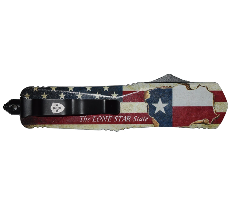 Templar Knife Texan Small OTF Silver 440C Drop Point Blade