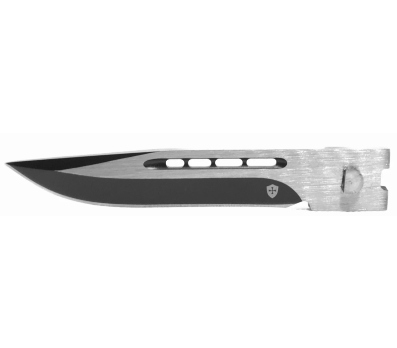 Templar, Large Black Rubber OTF Black 440C Drop Point