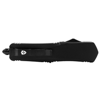 Templar, Large Black Rubber OTF Black 440C Drop Point