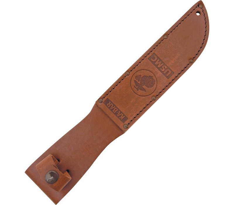 Ka-bar USMC Fighter, Carbon Steel & Leather Handle