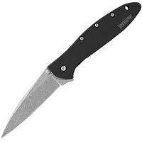Kershaw Leek, Assisted Open Black with Stonewash Blade