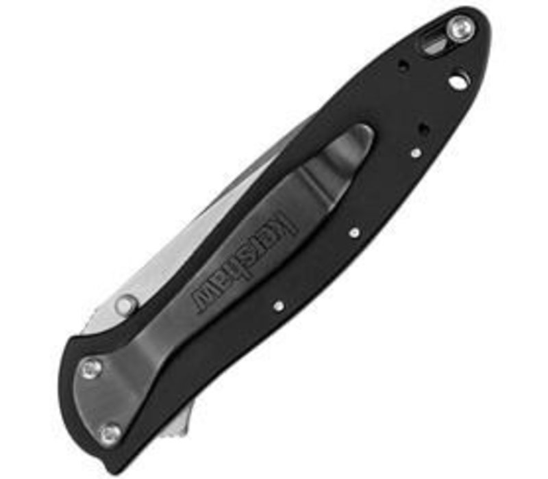 Kershaw Leek, Assisted Open Black with Stonewash Blade