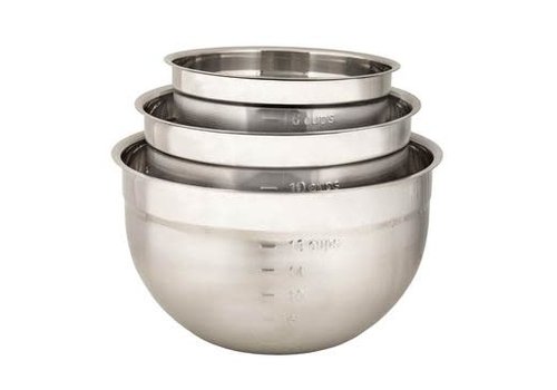 Cuisipro Cuisipro 3 Piece Stainless Mixing Bowl Set