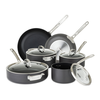 Clipper Corp/Viking Viking Hard Anodized Nonstick 10-Piece Cookware Set with Glass Lids