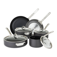 Viking Hard Anodized Nonstick 10 Piece Cookware Set with Glass Lids