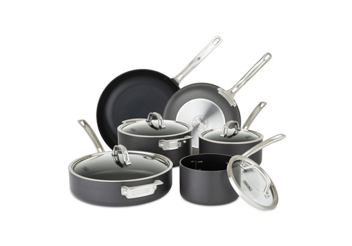 Clipper Corp/Viking Viking Hard Anodized Nonstick 10-Piece Cookware Set with Glass Lids