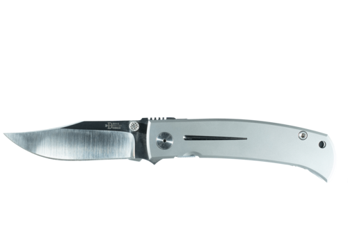 (CONSIGNMENT) 1029151164--BobDozier, Handmade Folder, Titanium Handle, CTS-XHP Steel