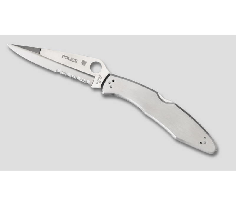 Spyderco, Police Model, Stainless Handle, VG-10 ComboEdge