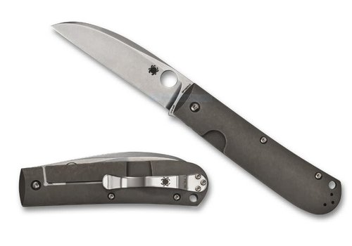 Spyderco Knives Spyderco, Swayback CTS XHP Steel and Titanium Handle