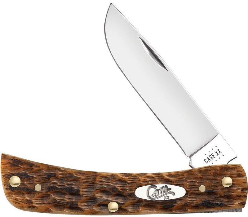 Case Cutlery Sod Buster Jr, Amber Bone Handle, Carbon Steel