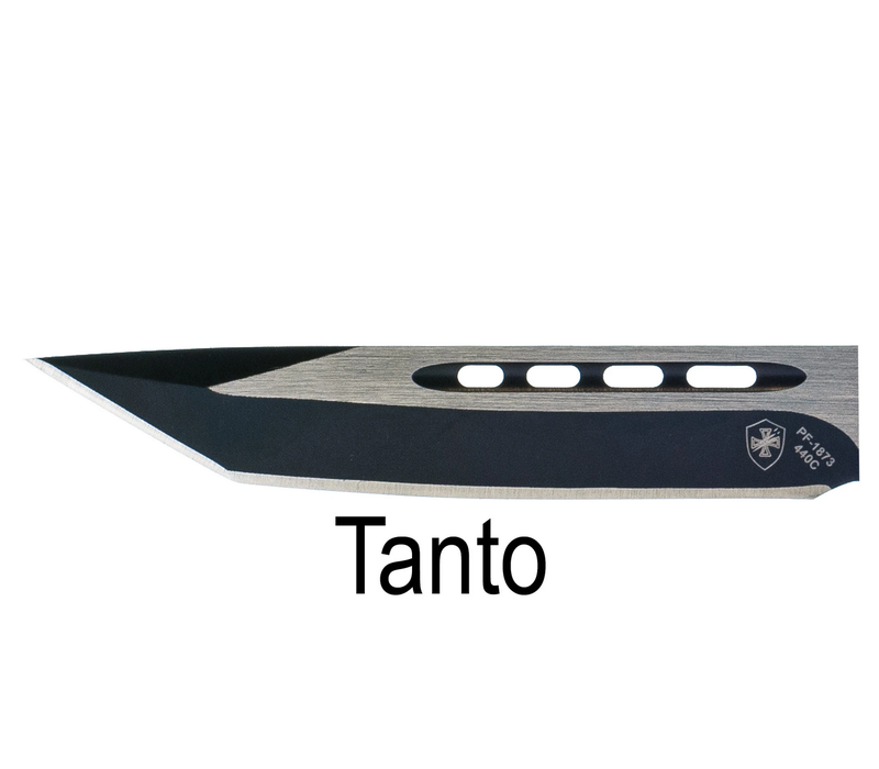 Templar Fallen Large OTF, Black 440C Tanto