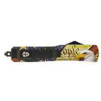 Templar Slim OTF Eagle, Black 440C Drop Point