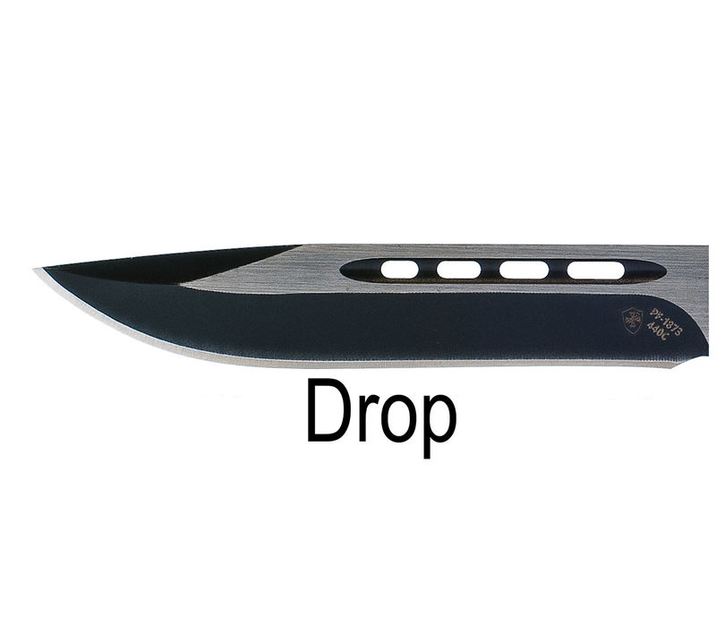 Templar Slim OTF Eagle, Black 440C Drop Point