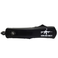 Templar Knife Slim "Come and Take It" AR-15 OTF, Silver 440C Drop Point