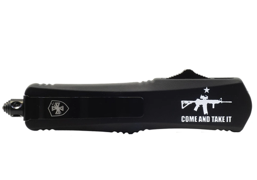 Templar Templar Knife Slim "Come and Take It AR-15"  OTF Silver 440C Drop Point