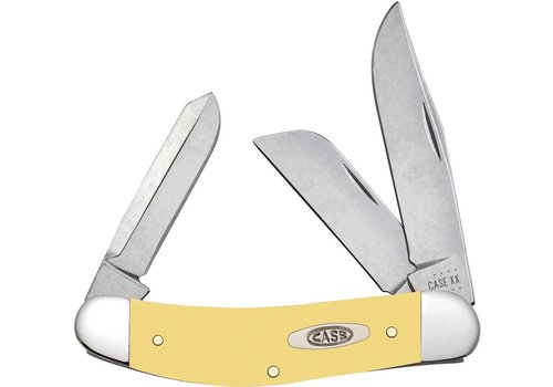 Case & Sons Cutlery Co. Case Sowbelly, Yellow Delrin Handle, Chrome Vanadium  Steel