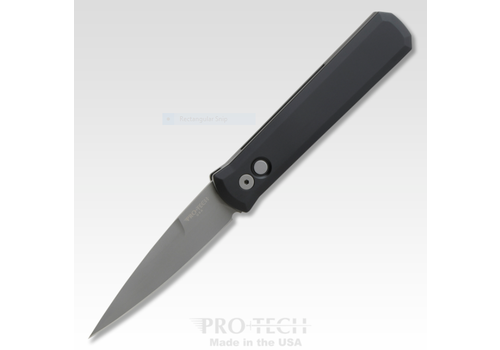 Pro-Tech Knives, LLC 920--Pro-Tech, Godfather, Black Handle, Bead Blasted 154CM Blade