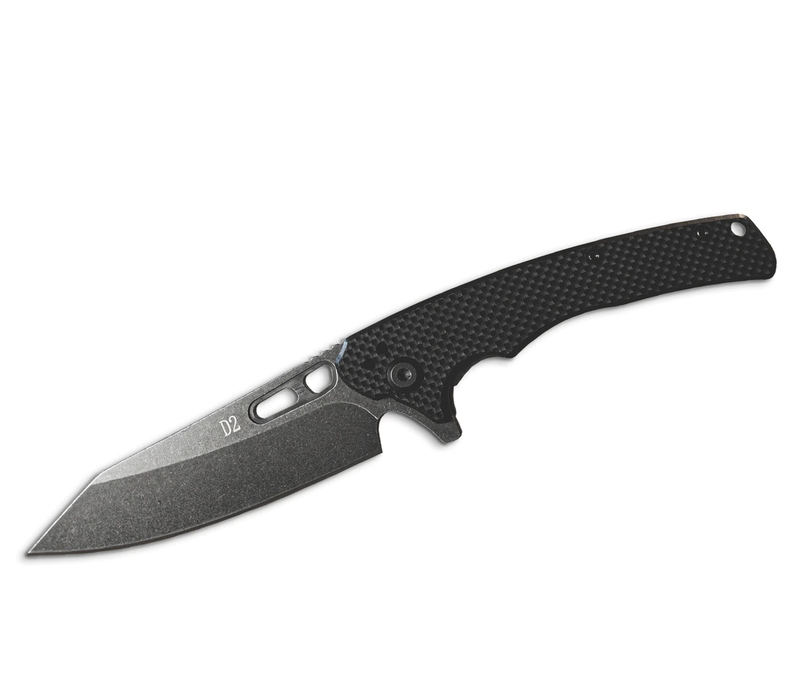 ABKT Ignite Flipper Knife - Black G10 Handle, D2 Steel