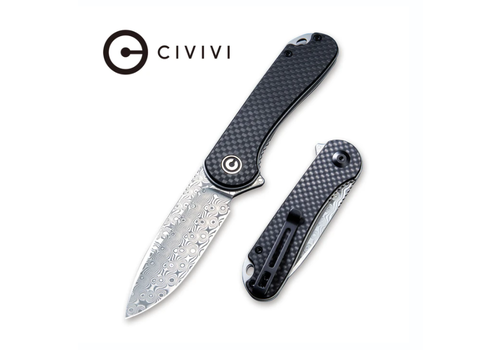 Civivi Civivi Elementum Carbon Fiber & G10 Handle, Damascus