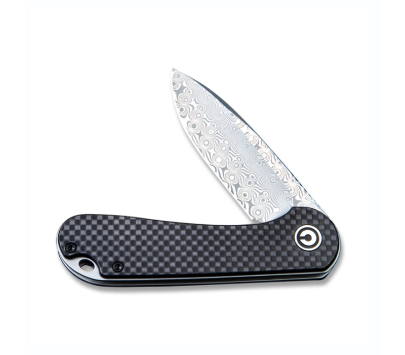 Civivi Elementum Carbon Fiber & G10 Handle, Damascus