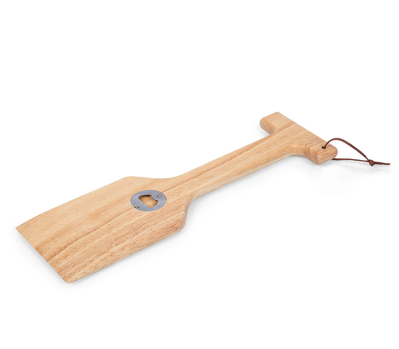 871-00-505-000-0--Picnic Time, Hardwood BBQ Grill Scraper with Bottle Opener