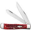 Case & Sons Cutlery Co. Case Cutlery Trapper-Dark Red Bone Peach Seed Handle, Chrome Vanadium  Steel