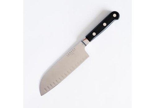 Lamson Lamson, Midnight Series 7″ Premier Forged Santoku Knife With Kullenschliff (Granton) Edge