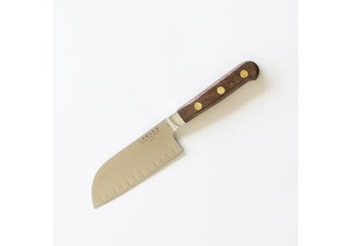 Lamson Lamson, Walnut Series 5″ Premier Forged Santoku Knife with Kullenschliff (Granton) Edge