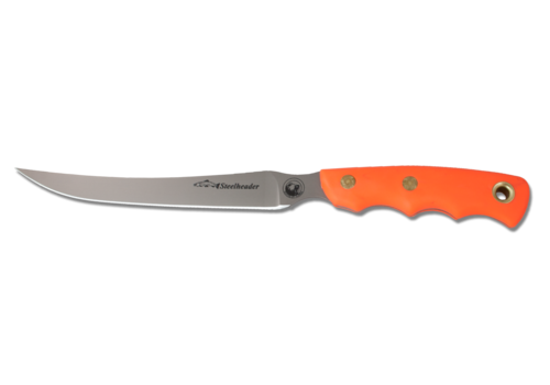Knives of Alaska Knives of Alaska Steelheader Fillet Knife- 440C Stainless, Orange SureGrip Handle