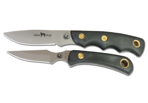 Knives of Alaska Knives of Alaska, Alpha Wolf-Cub Bear Combo, D2, Black SureGrip