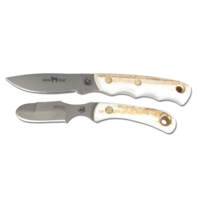 Knives of Alaska Alpha Wolf-Muskrat Combo, S30-D2 Steels- Stag Handle