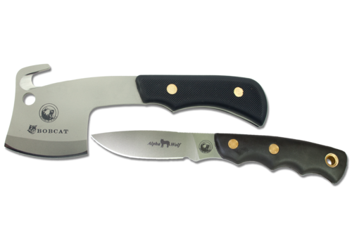 Knives of Alaska Knives of Alaska Bobcat Mini Hatchet& Alpha Wolf Combo- D2, SureGrip
