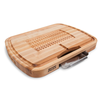 John Boos John Boos, Maple Ultimate Carving Board with Sloped Juice Groove, Stabilizing Design, Stainless Steel Pan