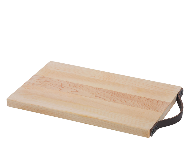 KLTN-1409--JKAdams, Maple Rectangle Board with Leather Handle