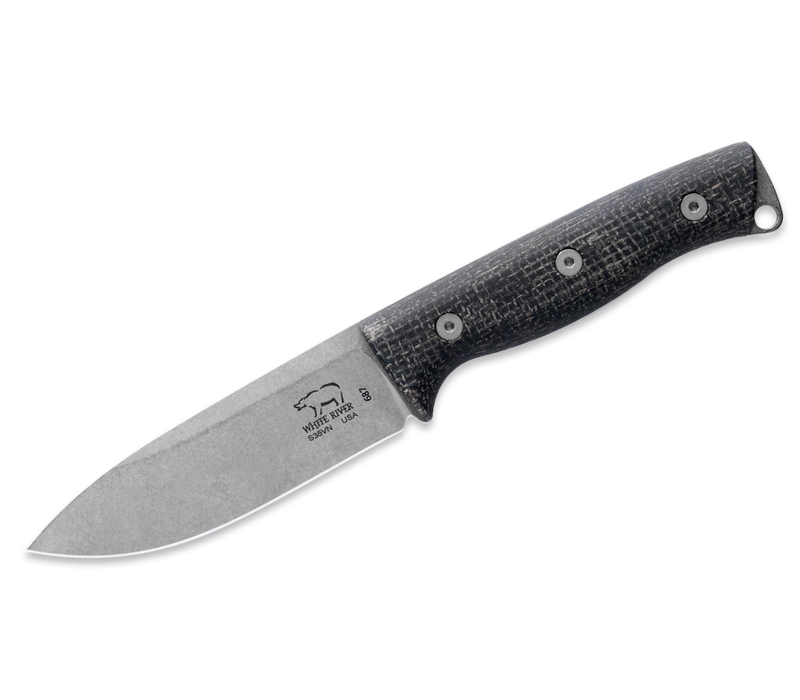 White River Knife & Tool Ursus 45- Black Burlap Micarta, CPM S35VN Steel