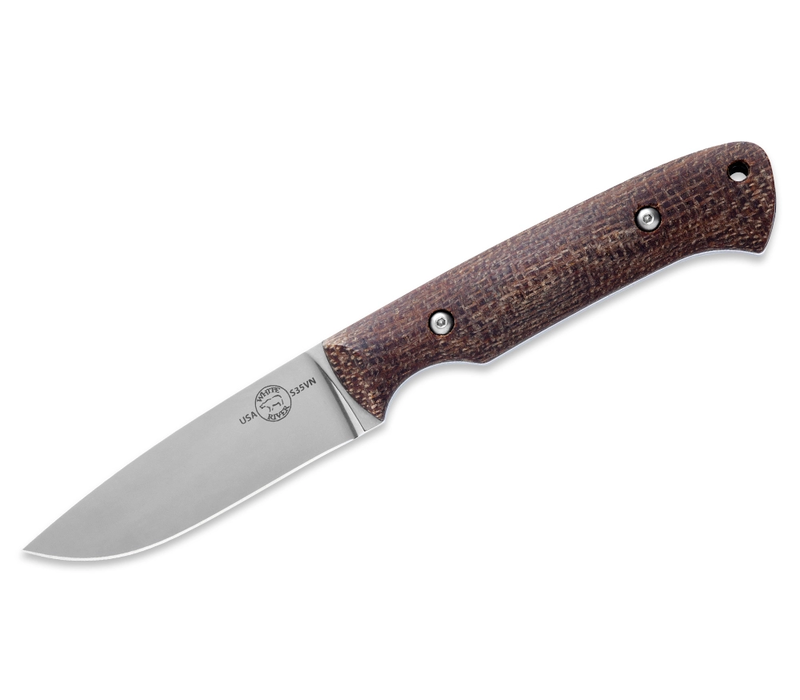 White River Knife & Tool  Hunter, Natural Burlap Micarta, CPM S35VN