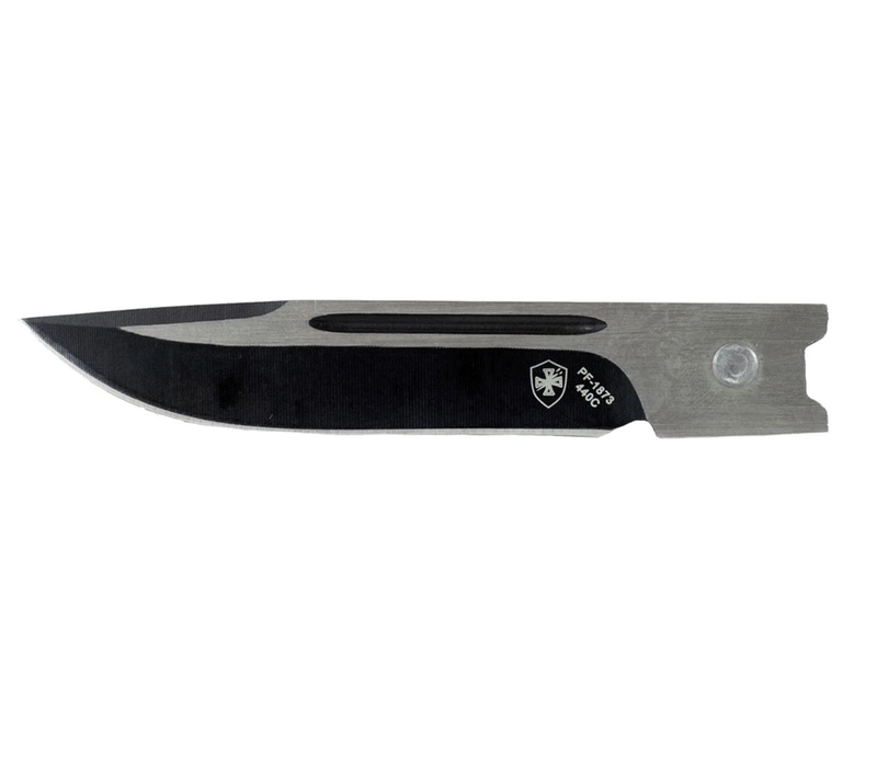 S-BR-33-1--Templar Knife Small Blackout OTF-Rubber Handle &  440C Drop Point Blade