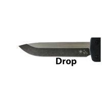 Templar Small Premium Weighted Black Rubber OTF Black CPM D2 Drop Point