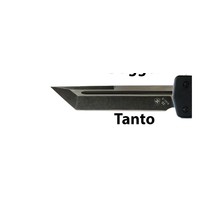 Templar Knife Premium Lightweight Large Aluminum Captain Tanto Black D2