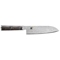 MIYABI, BLACK, 7" Fine Edge Santoku Damascus